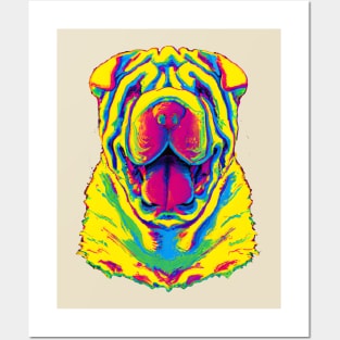 Shar Pei Wrinkle-Mouth Design Posters and Art